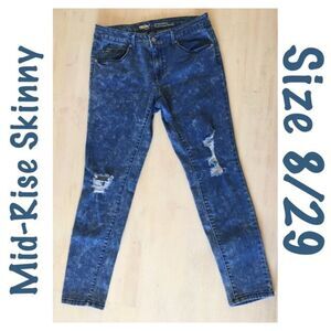 Mossimo Mid-Rise Skinny Acid Wsh Jeans Size 8/29